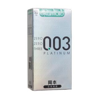 天然膠乳橡膠避孕套(0.03)(白金超薄)(岡本)
