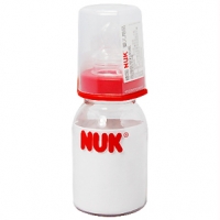 NUK高强度PC清色奶瓶(带1号乳胶仿真通气奶嘴)125ML