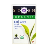 stash tea organic earl grey black & green tea(6包