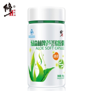 修正 綠森林牌蘆薈軟膠囊 500mg/粒*90粒/瓶 通便