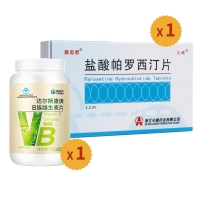 鹽酸帕羅西汀片(舒坦羅)+康恩貝 B族維生素片 0.7g/片*100片