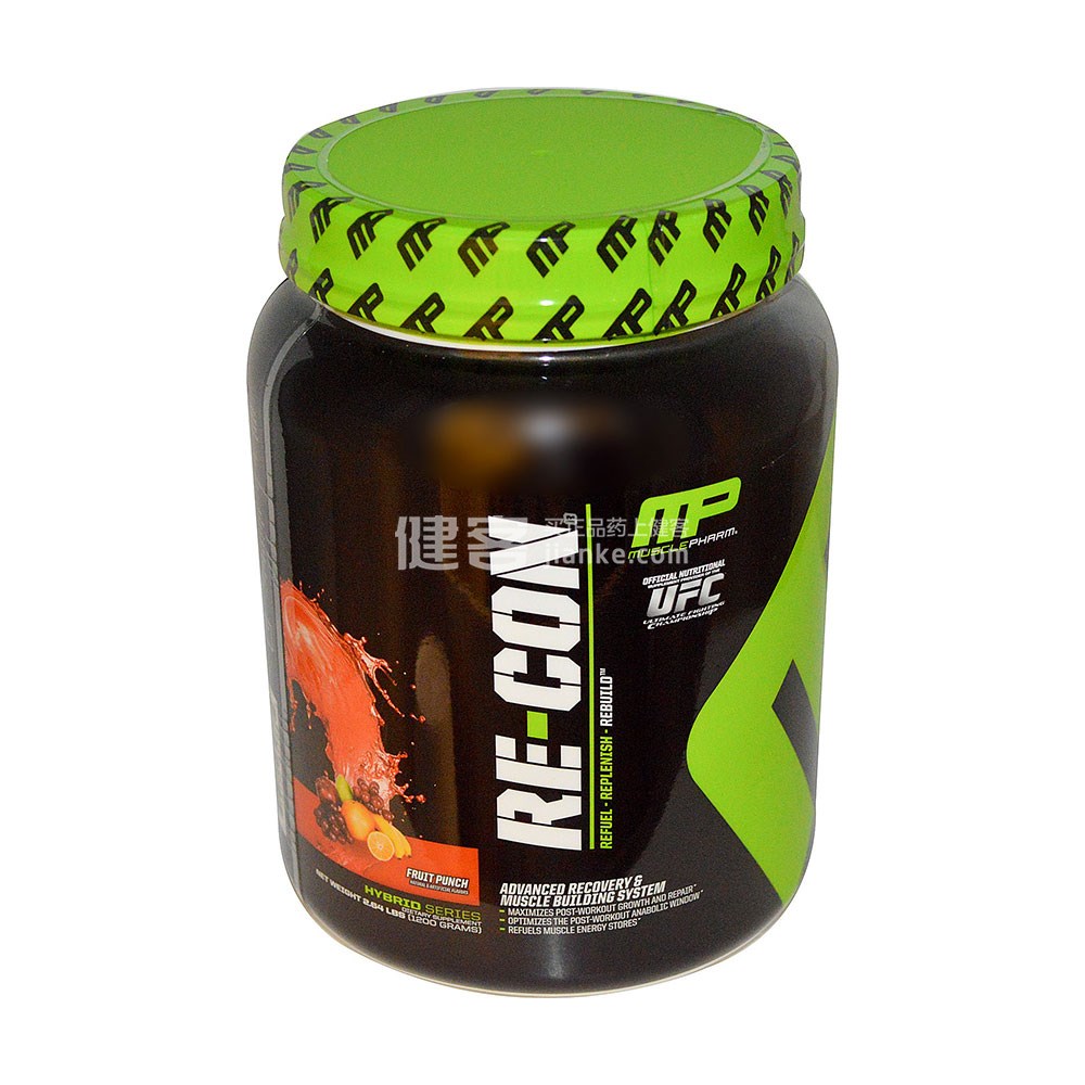 muscle pharm 高级的恢复与肌肉增长系统 混合水果口味(600克)