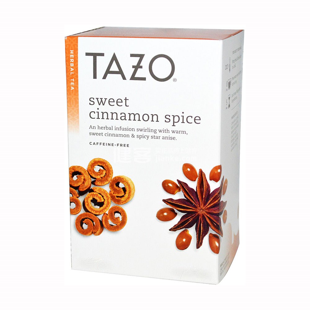 tazo sweet cinnamon spice(无咖啡因 40包)