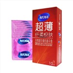 海氏海諾天然膠乳橡膠避孕套(超薄纖柔極膚光面型)