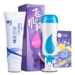 男用自慰套裝(飛機杯+避孕套+潤滑劑)