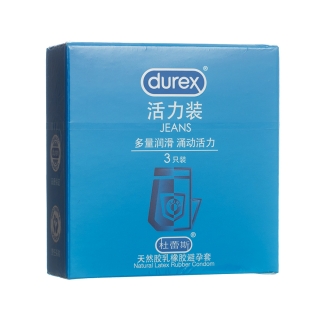 天然乳胶橡胶避孕套(活力装)(杜蕾斯)