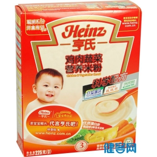 亨氏鸡肉蔬菜营养米粉(8-24个月)225g/盒