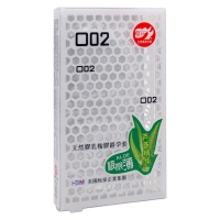 倍力乐002天然胶乳橡胶避孕套(极限薄) (芦荟精华)