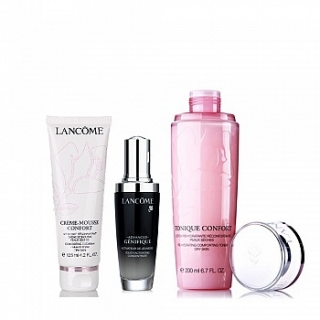 兰蔻 (Lancome)柔肤滋养套装（柔肤水 200ml+洁面乳 125ml+肌底液 50ml）