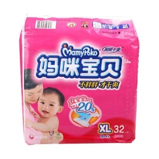 妈咪宝贝(Mamypoko)瞬吸干爽纸尿裤 (女)特大号XL 