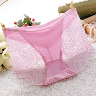 asanall 莫代尔 提臀中低腰诱惑内裤9002(粉色)