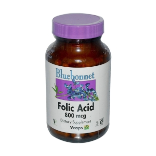 Bluebonnet Nutrition 维生素B9-叶酸素食胶囊(120粒)