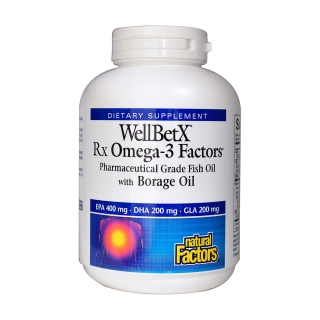 Natural Factors WellBetX Rx Omega-3因子琉璃苣油软胶囊