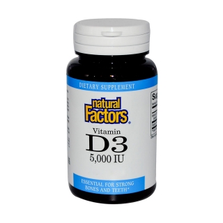 Natural Factors 维生素D3片(5000 IU 150粒)