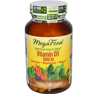 MegaFood 维生素D3片剂 1000IU(150片)