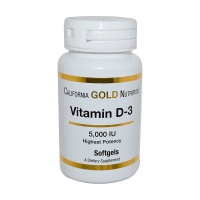 California Gold Nutrition 维生素D-3软胶囊 5000IU(120粒)