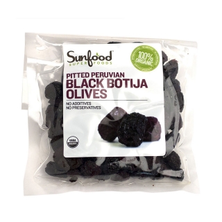 Sunfood Pitted Peruvian Black Botija Olives(600g)