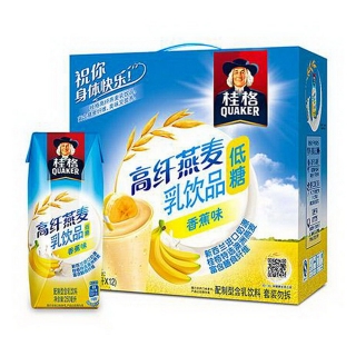 桂格 香蕉味 高纤燕麦乳饮品(12装)