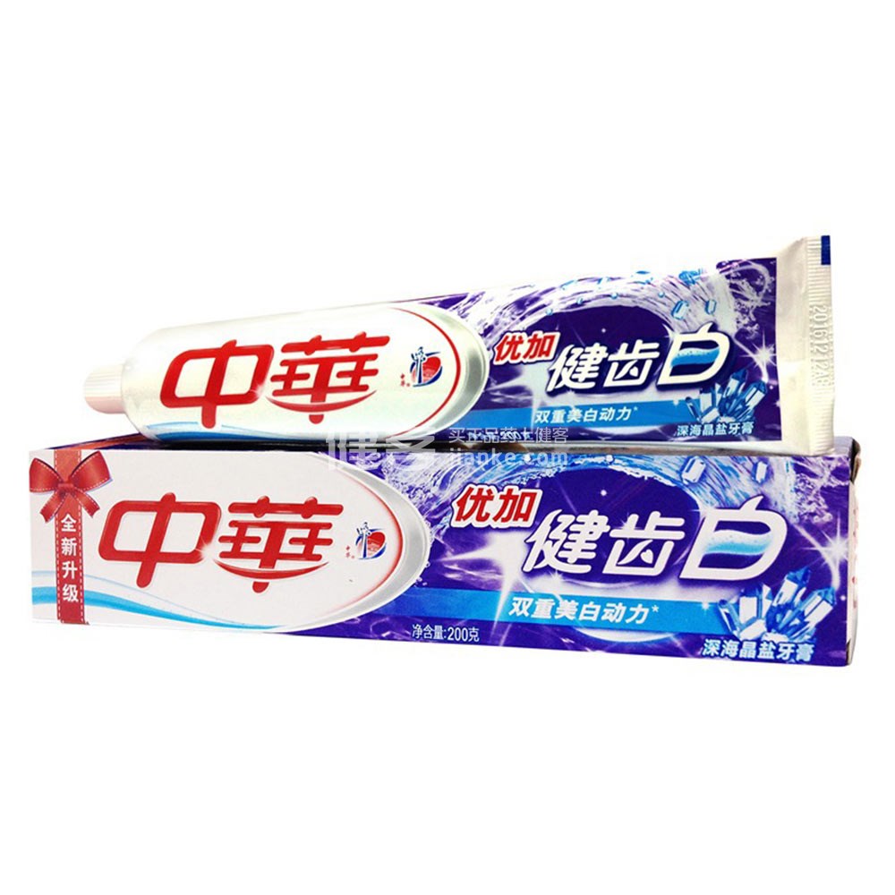 中华 优加健齿白 深海晶盐牙膏