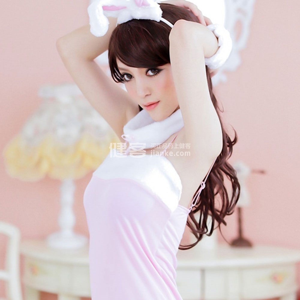 玩性秀色可餐可爱兔子装制服诱惑28粉色