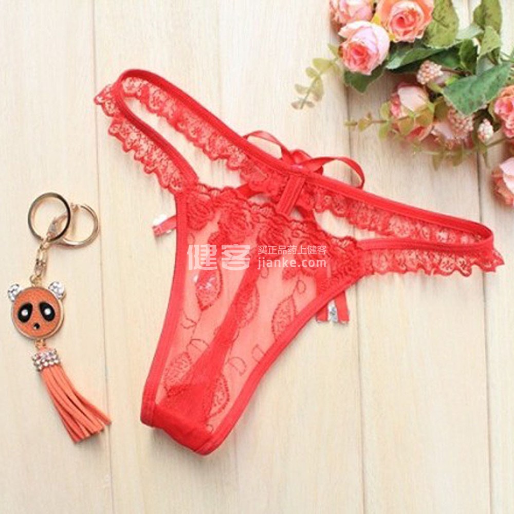 snsike红色刺绣性感丁字裤