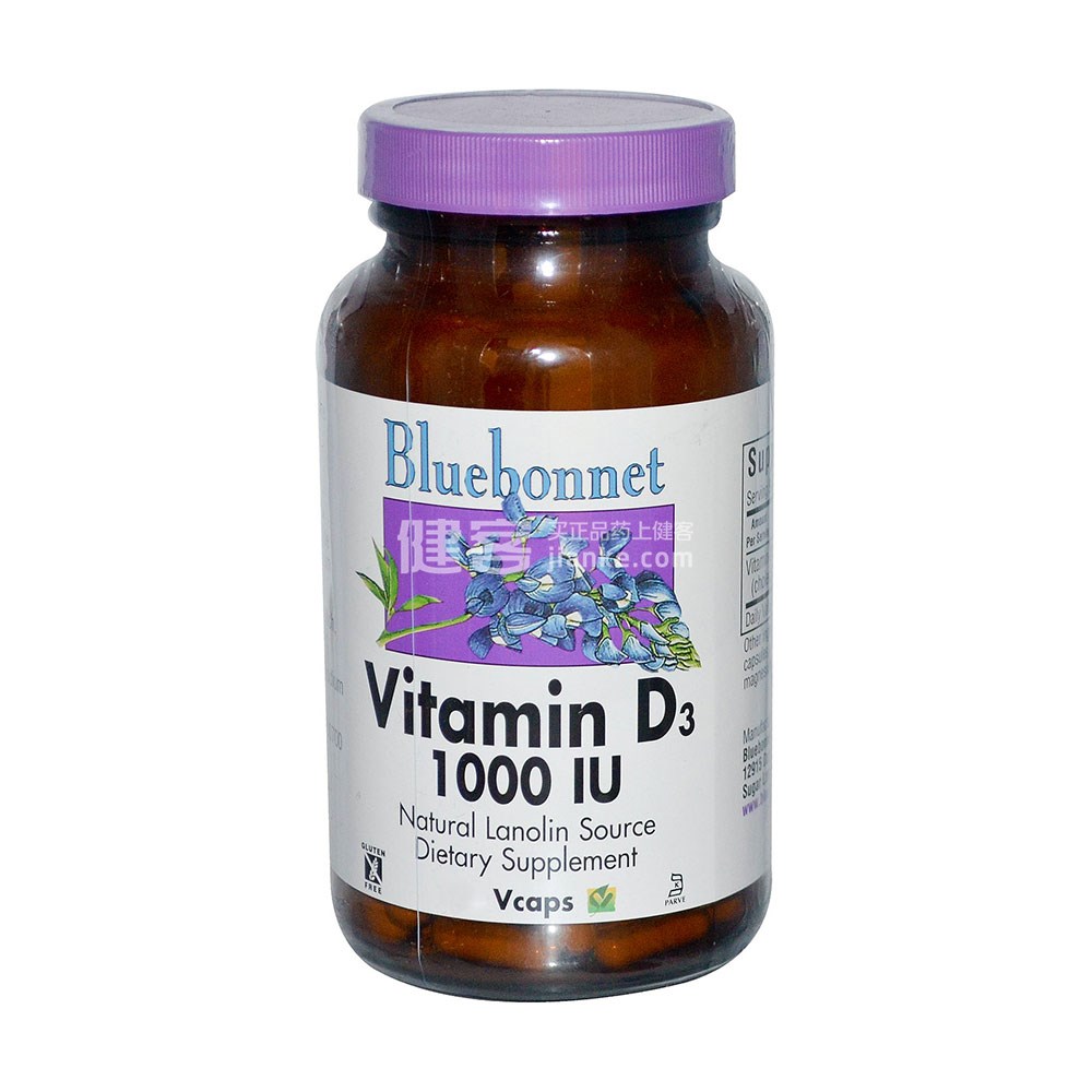 bluebonnet nutrition 维生素d3植物胶囊(210粒)