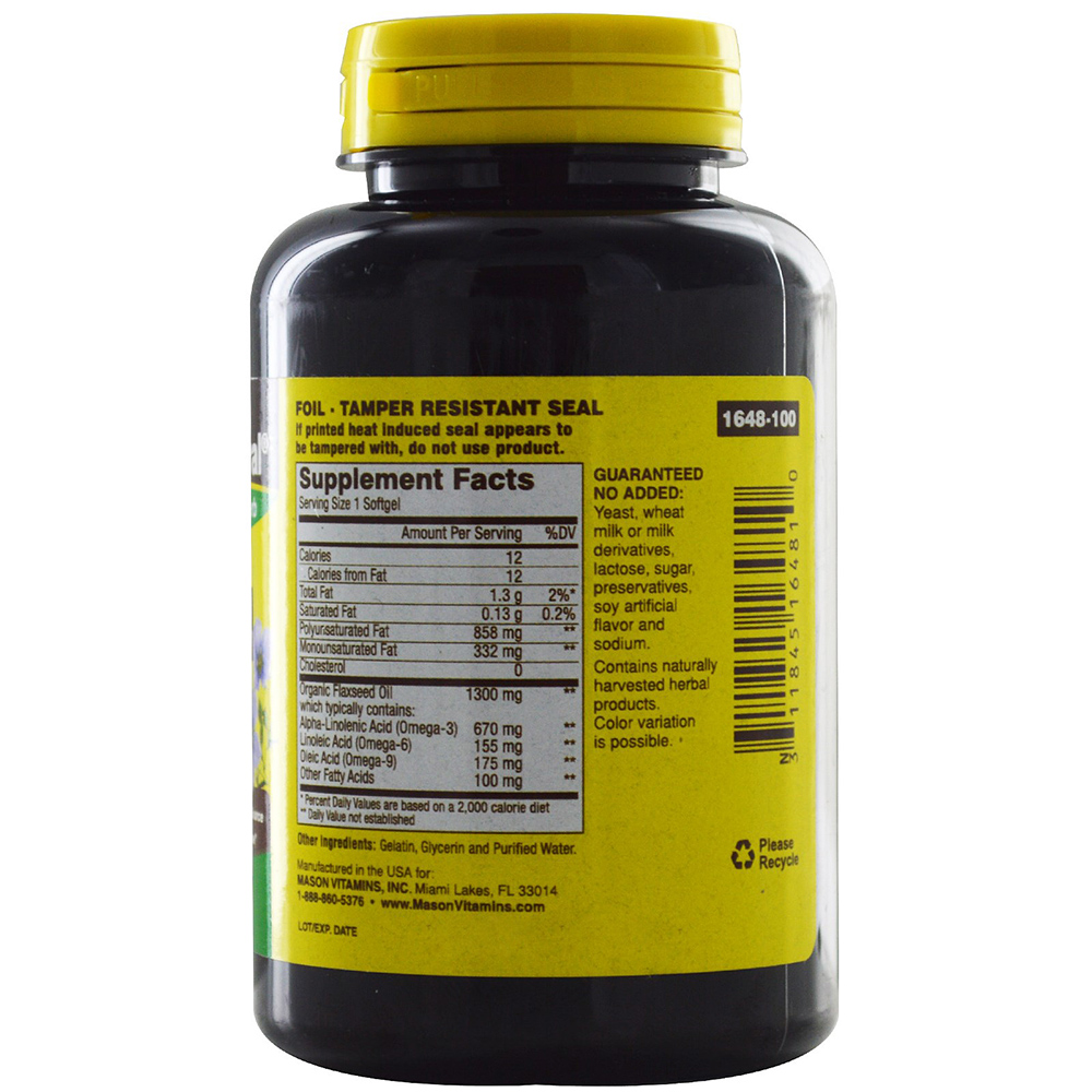 mason vitamins flax seed oil(1300毫克 140粒)