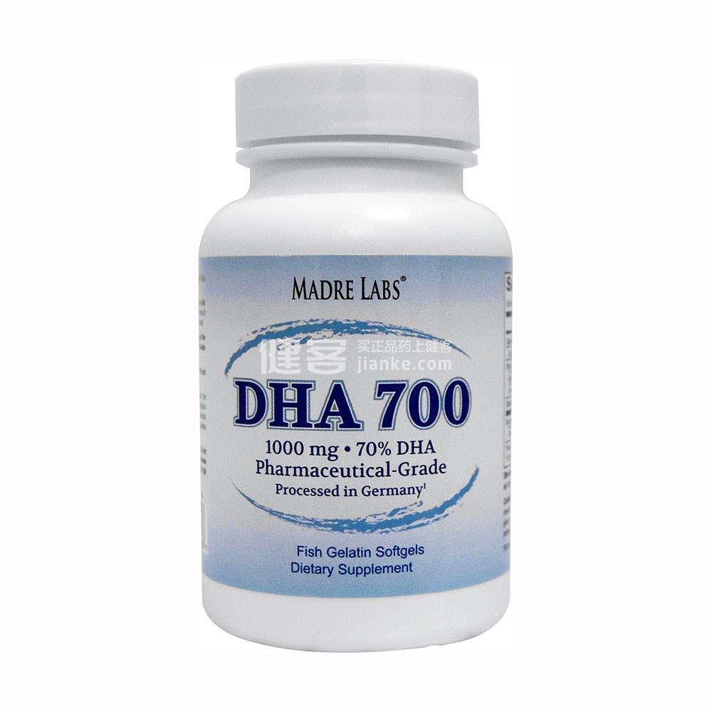Madre Labs DHA 700 鱼明胶软胶囊(60粒)(DHA 700 鱼明胶软胶囊) _说明书_作用_效果_价格_方舟健客网