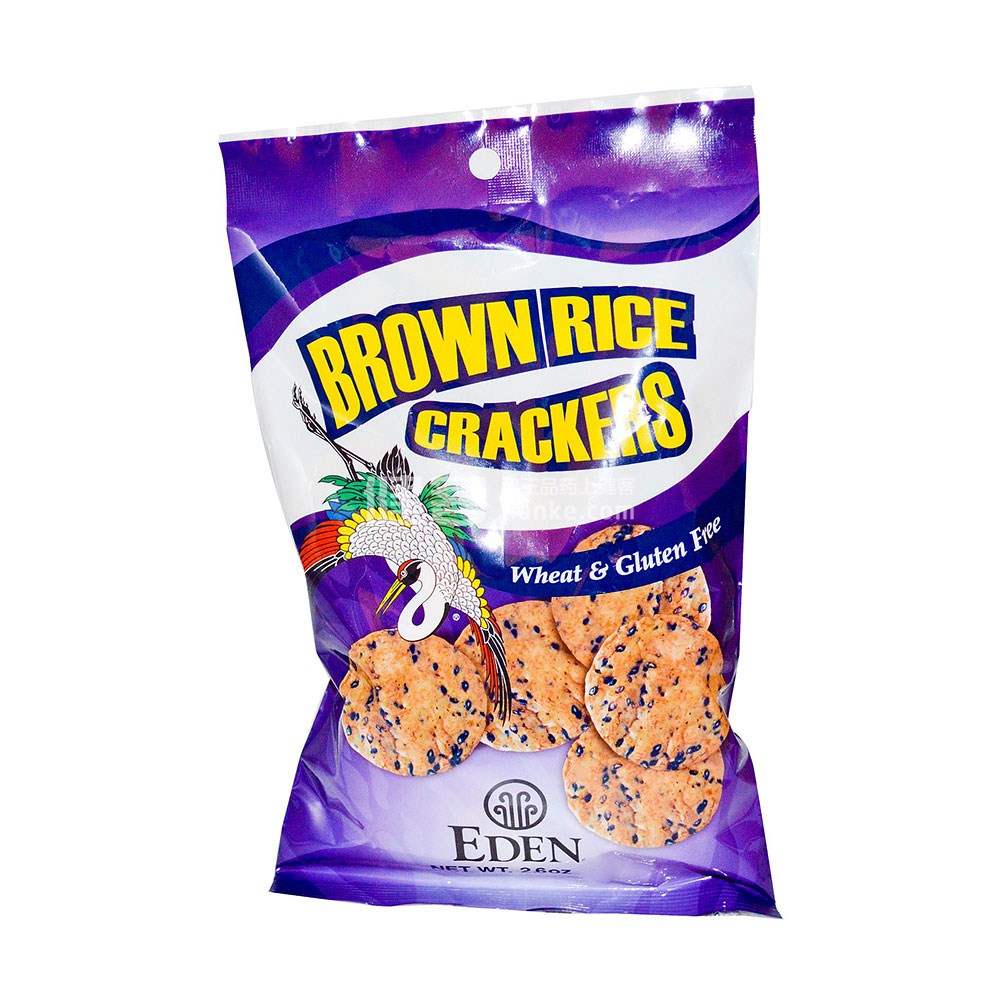 eden foods brown rice crackers(225克)