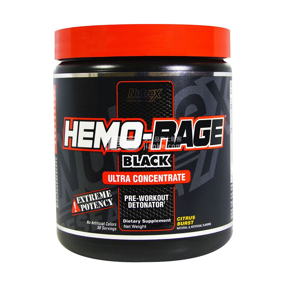 Nutrex Research Labs Hemo-Rage Black(柑桔味 228克)(Hemo-Rage Black) _说明书_作用 ...
