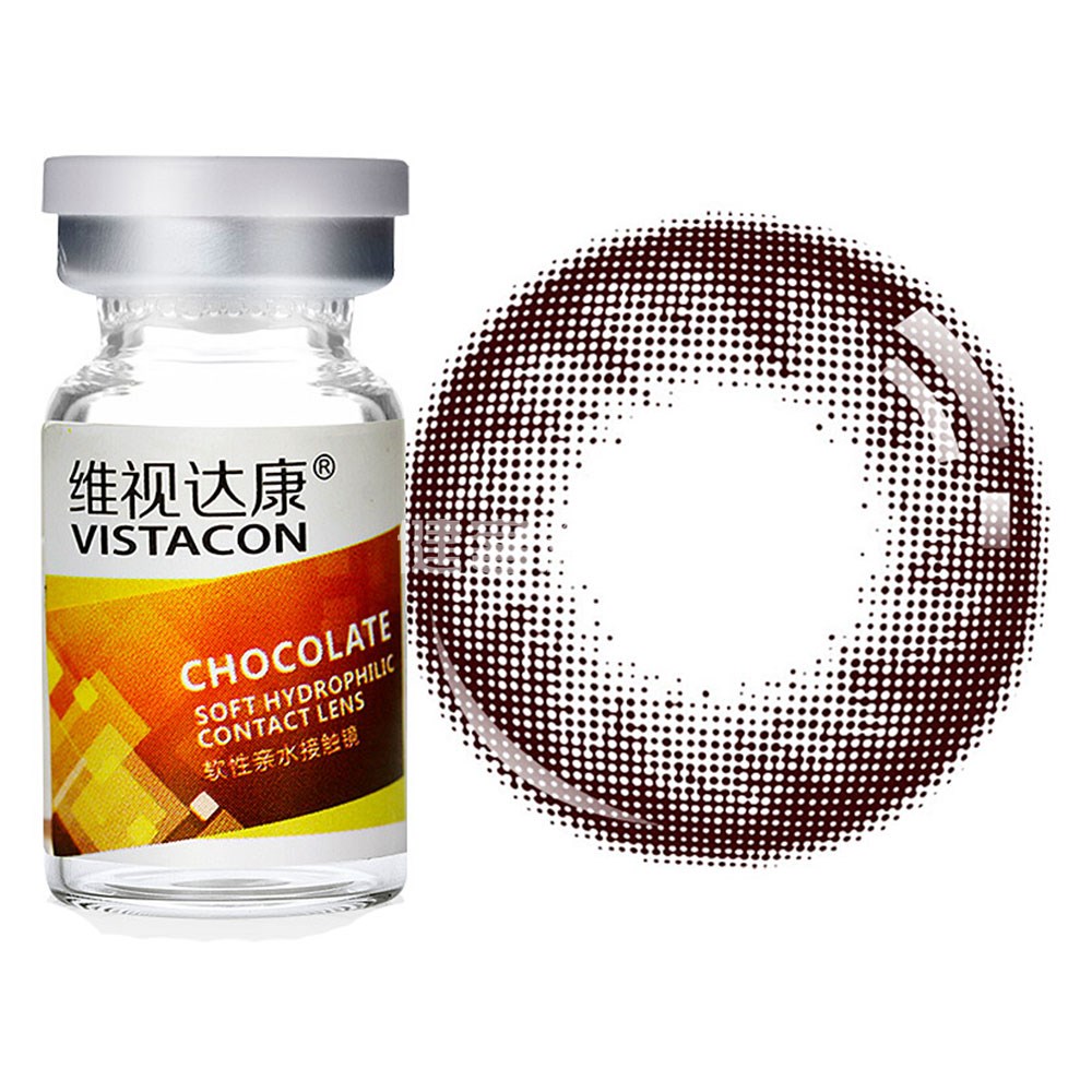 维视达康 巧克力年抛美瞳隐形眼镜(3号棕色 275度)